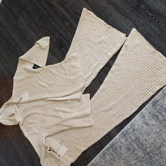 ELAN Cove Beach coverup outfit NWT Cardigan hoodie & pants M pool - Picture 3 of 16